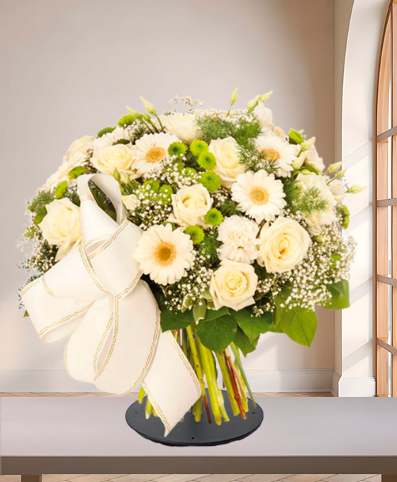 Bouquet funéraire "Sweetness" – Fleurs de deuil Marseille