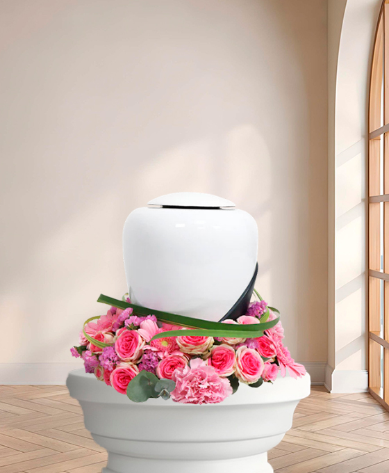 Couronne funéraire "Repos Paisible" – Fleurs de deuil Marseille