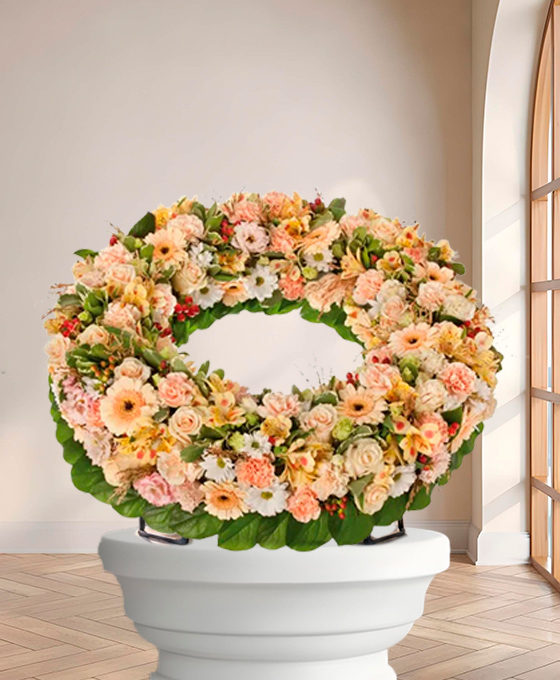 Couronne funéraire "Echo" – Fleurs de deuil Marseille