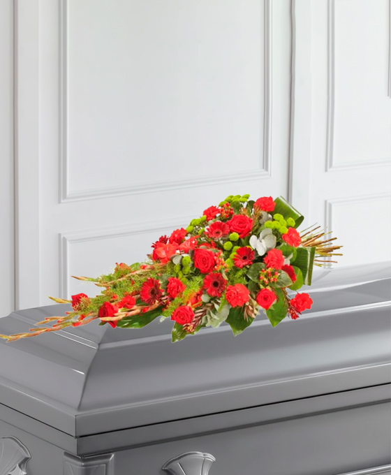 Gerbe funéraire "Profond Hommage" – Fleurs de deuil Marseille