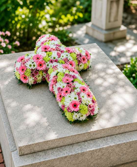 Croix funéraire Croix du Souvenir — fleurs de deuil livrées à Marseille